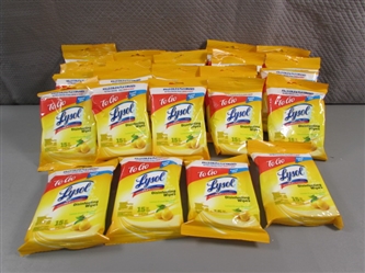 24 NEW PACKAGES OF LYSOL SANITIZING WIPES