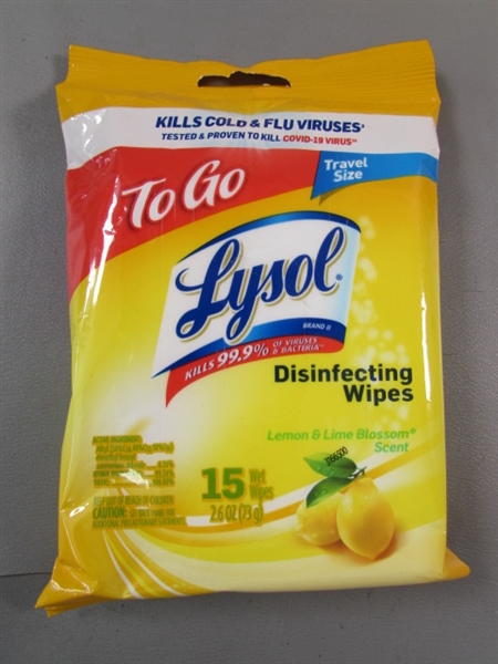 24 NEW PACKAGES OF LYSOL SANITIZING WIPES