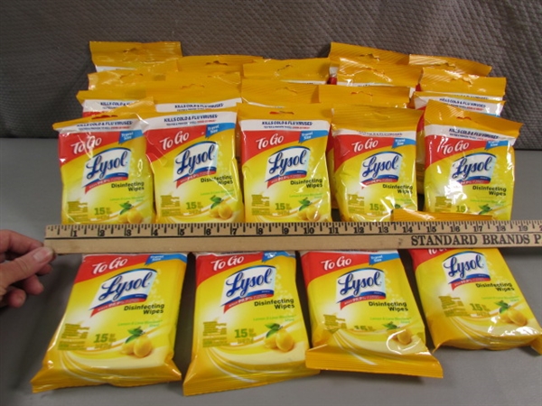 24 NEW PACKAGES OF LYSOL SANITIZING WIPES