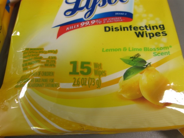 24 NEW PACKAGES OF LYSOL SANITIZING WIPES