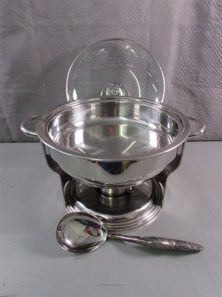 CHAFING DISH W/SERVING SPOON