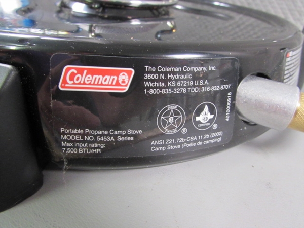 COLEMAN PORTABLE PROPANE CAMP STOVE