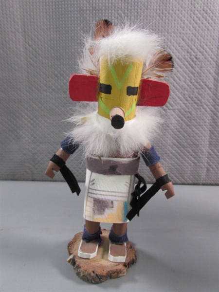 2 HANDCRAFTED KACHINA DOLL STATUES