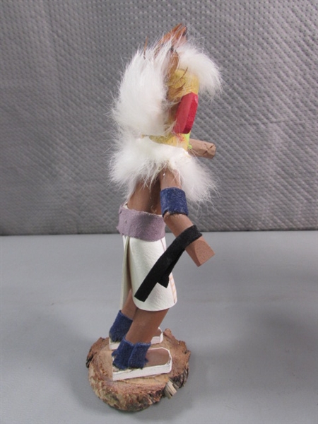 2 HANDCRAFTED KACHINA DOLL STATUES