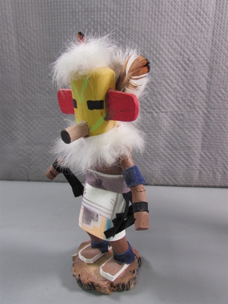 2 HANDCRAFTED KACHINA DOLL STATUES