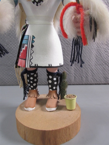 2 HANDCRAFTED KACHINA DOLL STATUES