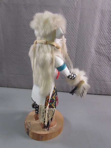 2 HANDCRAFTED KACHINA DOLL STATUES