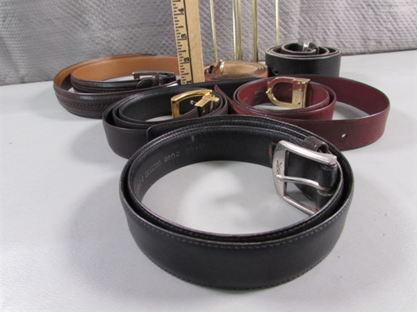 MEN'S LEATHER BELTS & HOLDER