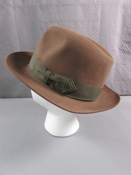 BROWN WOOL FEDORA