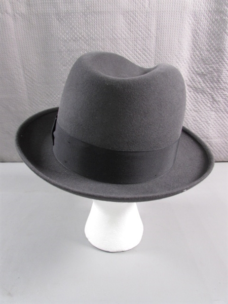 BLACK WOOL FEDORA