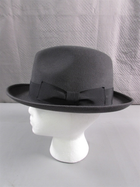 BLACK WOOL FEDORA