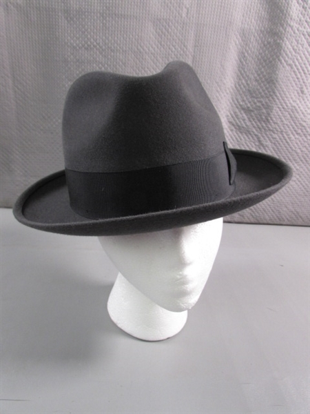 BLACK WOOL FEDORA