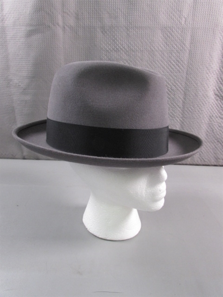 GRAY WOOL FEDORA