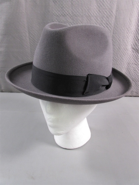 GRAY WOOL FEDORA