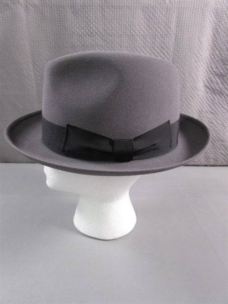 GRAY WOOL FEDORA