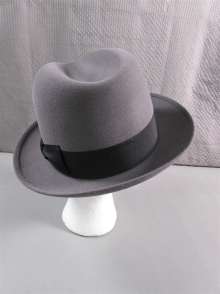 GRAY WOOL FEDORA