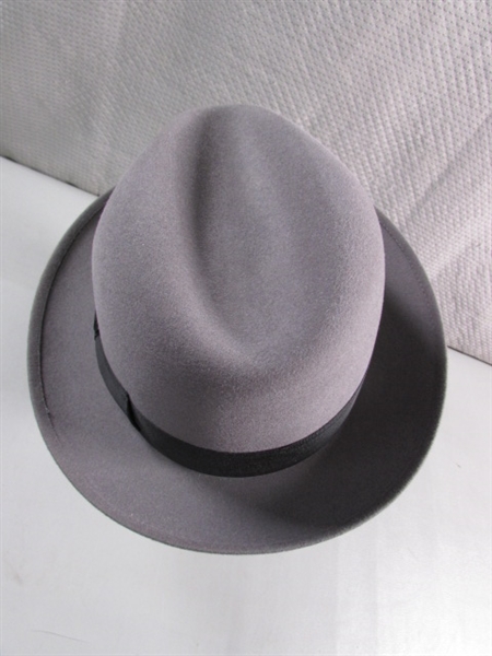 GRAY WOOL FEDORA