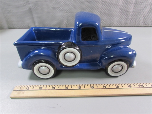 CERAMIC FORD & METAL HOT ROD PLANTERS