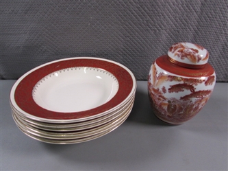 VINTAGE BOWLS & ORIENTAL GINGER JAR