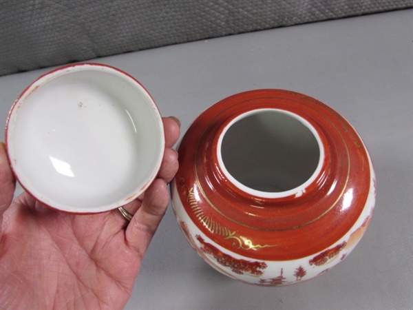 VINTAGE BOWLS & ORIENTAL GINGER JAR