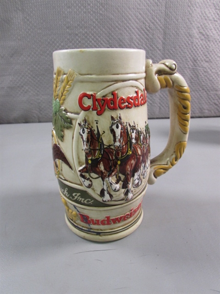 8 BUDWEISER CLYDESDALE BEER STEINS