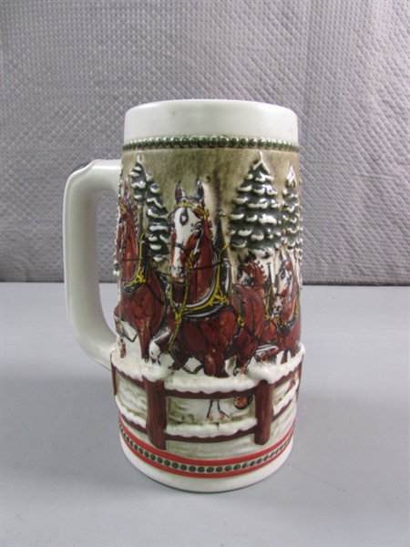 8 BUDWEISER CLYDESDALE BEER STEINS