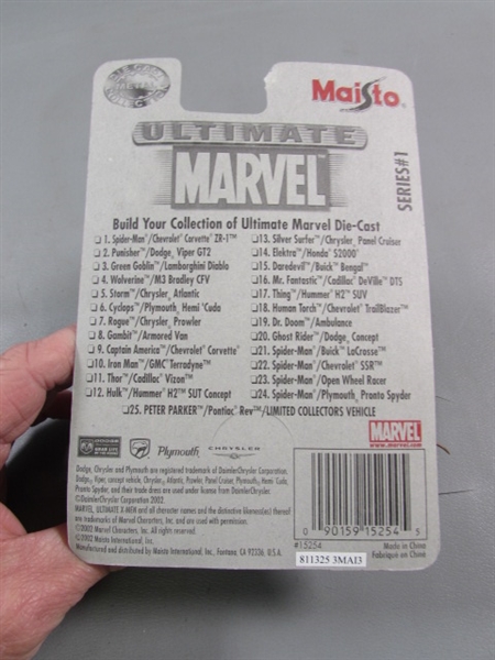 ULTIMATE MARVEL DIE CAST CAR COLLECTION