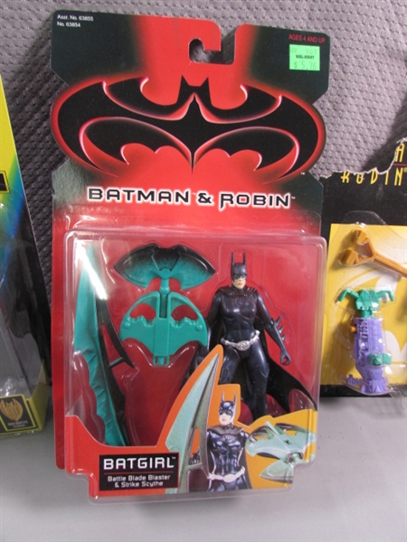 COLLECTION OF BATMAN, BATMAN & ROBIN TOYS & MORE - MOST ARE NEW