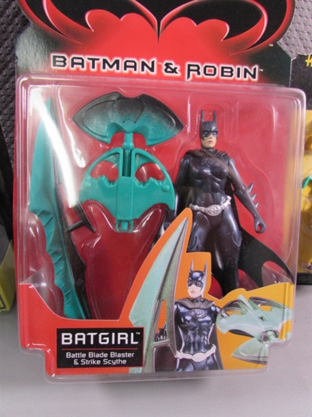 COLLECTION OF BATMAN, BATMAN & ROBIN TOYS & MORE - MOST ARE NEW