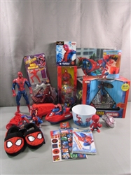 COLLECTION OF SPIDEERMAN TOYS, ACTION FIGURES & MORE - MOST ARE NEW