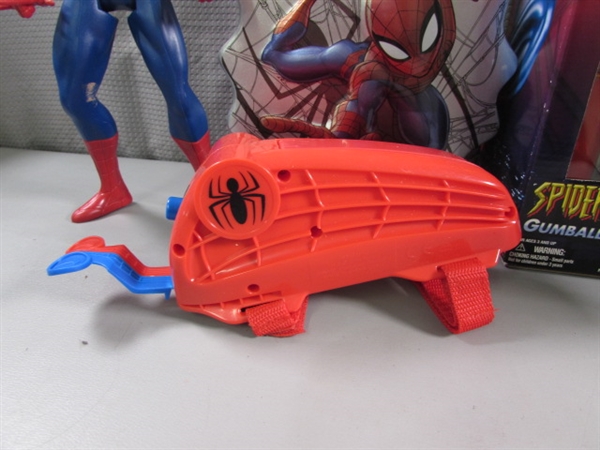 COLLECTION OF SPIDEERMAN TOYS, ACTION FIGURES & MORE - MOST ARE NEW