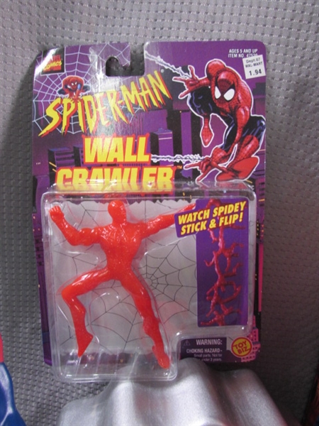 COLLECTION OF SPIDEERMAN TOYS, ACTION FIGURES & MORE - MOST ARE NEW