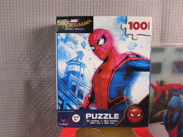 COLLECTION OF SPIDEERMAN TOYS, ACTION FIGURES & MORE - MOST ARE NEW