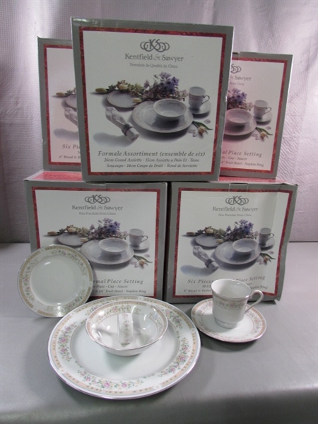 11 NEW 6-PIECE SETS OF FINE CHINA