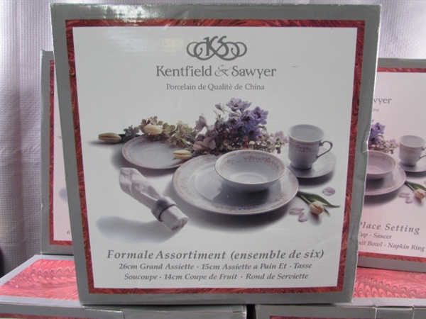 11 NEW 6-PIECE SETS OF FINE CHINA