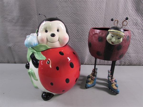 LADYBUG COOKIE JAR & PLANTER