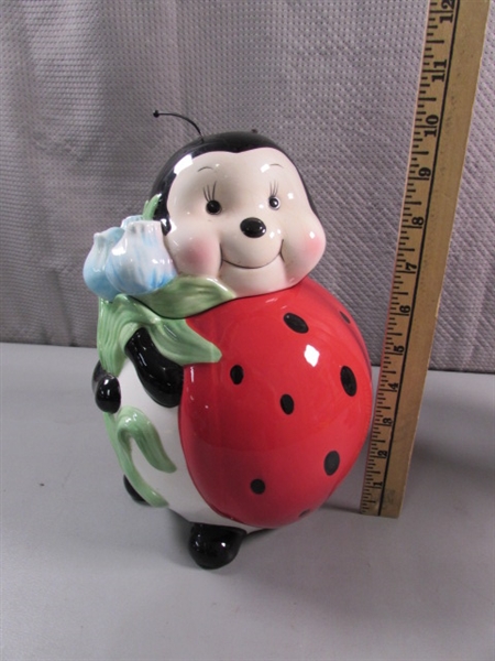 LADYBUG COOKIE JAR & PLANTER