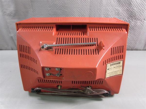 VINTAGE RED KMART TV FOR PARTS OR REPAIR