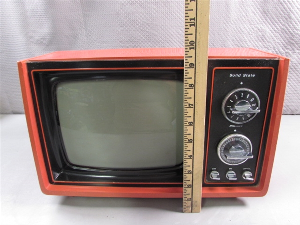 VINTAGE RED KMART TV FOR PARTS OR REPAIR