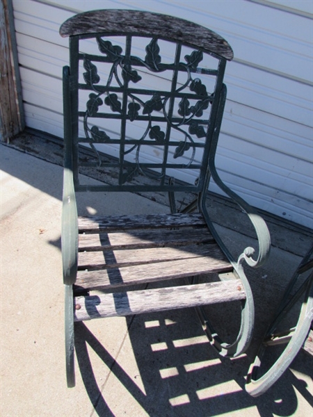 CAST IRON WROUGHT IRON ROCKING CHAIRS