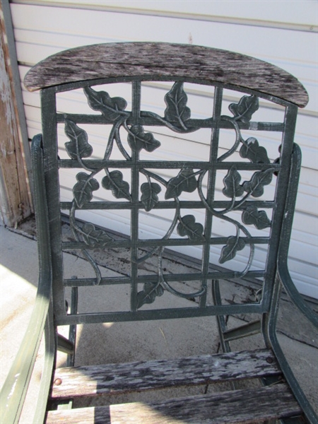 CAST IRON WROUGHT IRON ROCKING CHAIRS