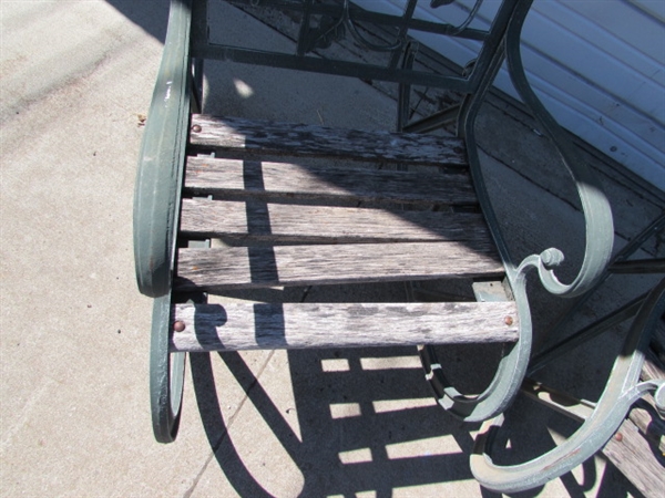 CAST IRON WROUGHT IRON ROCKING CHAIRS