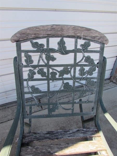 CAST IRON WROUGHT IRON ROCKING CHAIRS