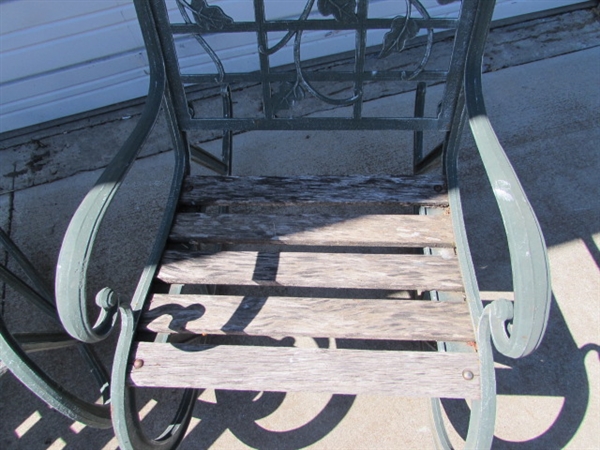 CAST IRON WROUGHT IRON ROCKING CHAIRS