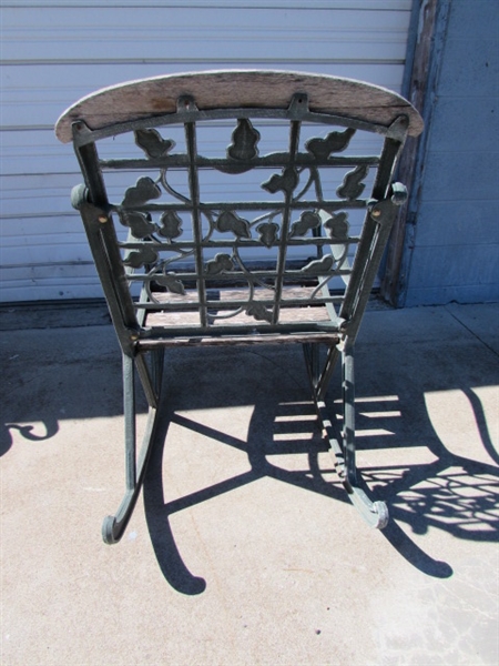 CAST IRON WROUGHT IRON ROCKING CHAIRS