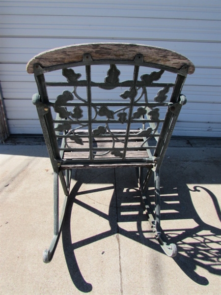 CAST IRON WROUGHT IRON ROCKING CHAIRS