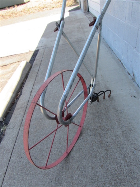 BIG WHEEL PUSH PLOW CULTIVATOR