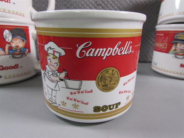 CAMPBELLS SOUP MUGS & SALT & PEPPER SHAKERS