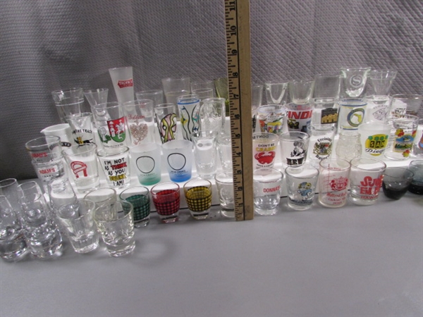 LARGE COLLECTION OF SHOT GLASSES