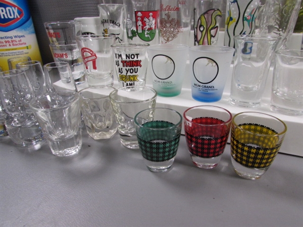 LARGE COLLECTION OF SHOT GLASSES